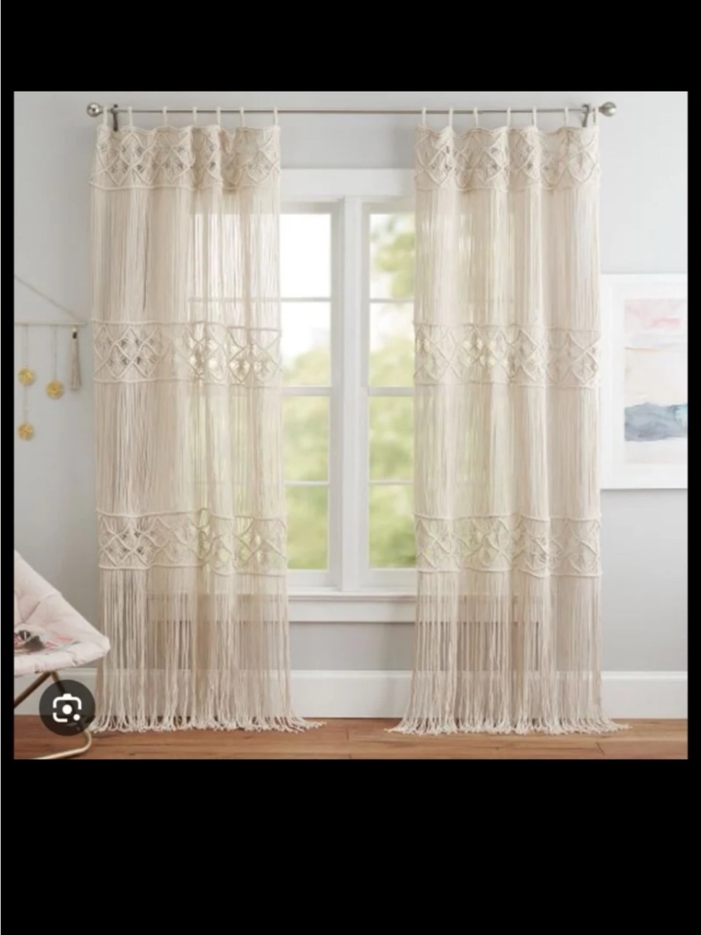 NWT Pottery Barn Teen Boho Macrame Panel; 52”x 84”